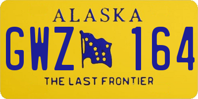 AK license plate GWZ164