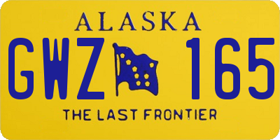 AK license plate GWZ165