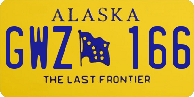 AK license plate GWZ166