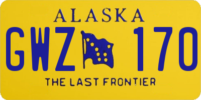 AK license plate GWZ170