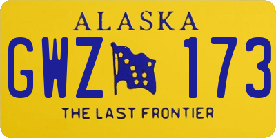 AK license plate GWZ173