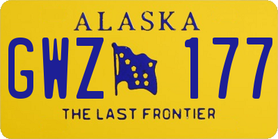 AK license plate GWZ177