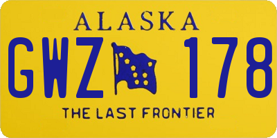 AK license plate GWZ178