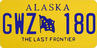 AK license plate GWZ180