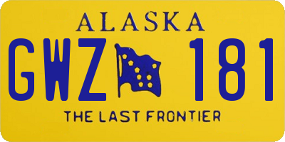 AK license plate GWZ181