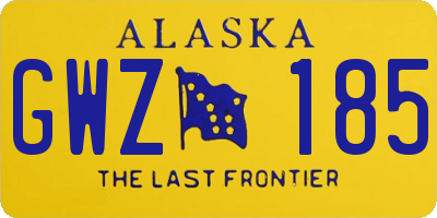 AK license plate GWZ185