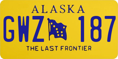 AK license plate GWZ187