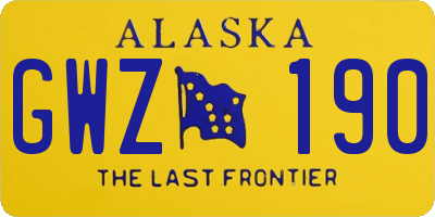 AK license plate GWZ190