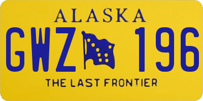 AK license plate GWZ196