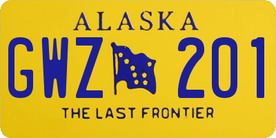 AK license plate GWZ201