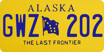 AK license plate GWZ202