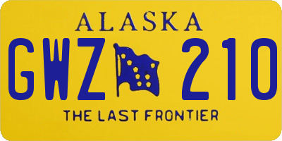 AK license plate GWZ210