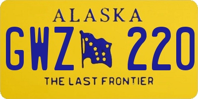 AK license plate GWZ220