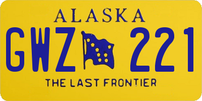 AK license plate GWZ221