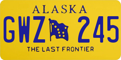 AK license plate GWZ245