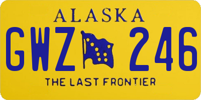 AK license plate GWZ246