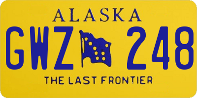 AK license plate GWZ248