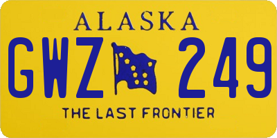 AK license plate GWZ249