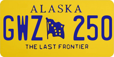 AK license plate GWZ250