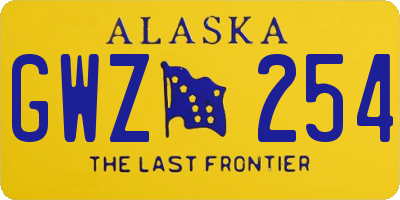 AK license plate GWZ254