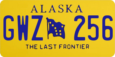 AK license plate GWZ256