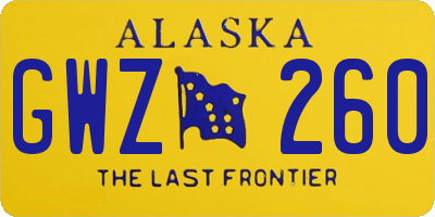 AK license plate GWZ260