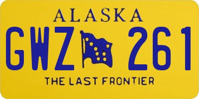 AK license plate GWZ261