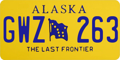 AK license plate GWZ263