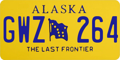 AK license plate GWZ264