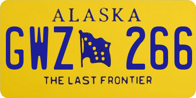 AK license plate GWZ266