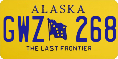 AK license plate GWZ268