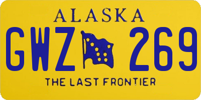 AK license plate GWZ269