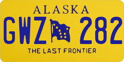 AK license plate GWZ282