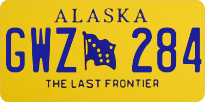 AK license plate GWZ284