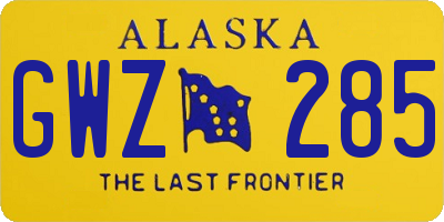 AK license plate GWZ285