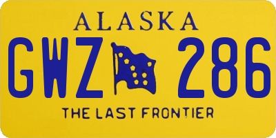 AK license plate GWZ286