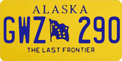 AK license plate GWZ290