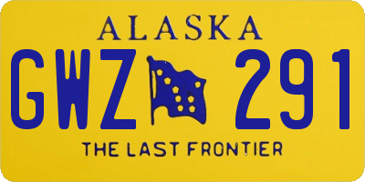 AK license plate GWZ291