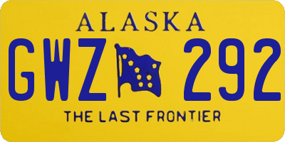 AK license plate GWZ292