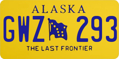 AK license plate GWZ293