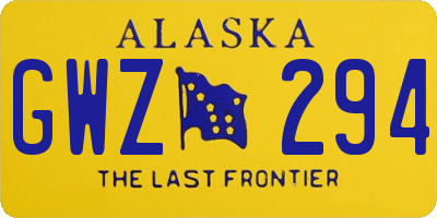 AK license plate GWZ294