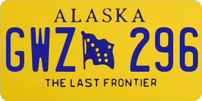 AK license plate GWZ296