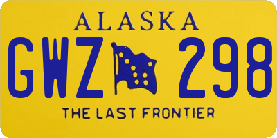 AK license plate GWZ298