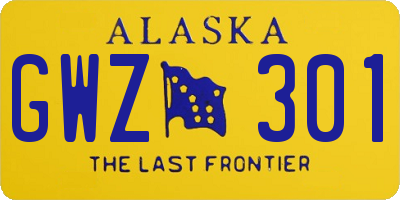 AK license plate GWZ301