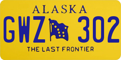 AK license plate GWZ302