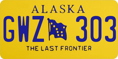 AK license plate GWZ303