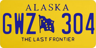 AK license plate GWZ304