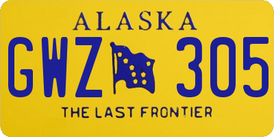 AK license plate GWZ305