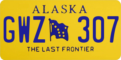 AK license plate GWZ307