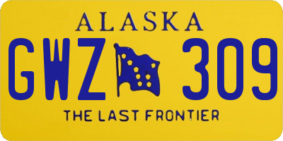 AK license plate GWZ309